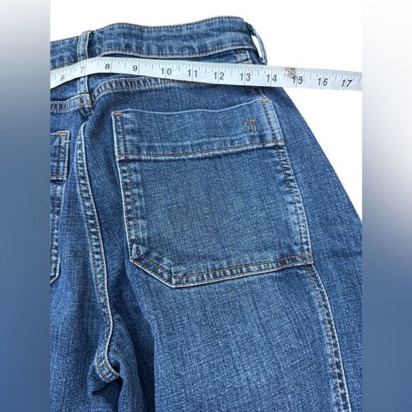 Anthropologie-Pilcro camo Patchwork Heritage Curve Mid-Rise Barrel Jeans-26 - Picture 6 of 6